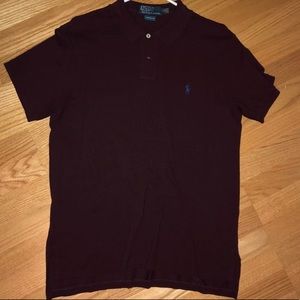 Dark red men’s polo shirt